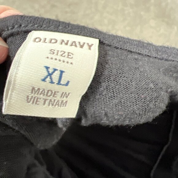 Old Navy Women's Dress Size XL Solid Black Halter Tie 100% Rayon Pullover - Picture 3 of 6